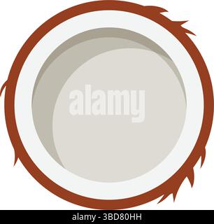 Coconut icon in flat style. Healthy food vector illustration on isolated background. Coco plant sign business concept. Stock Vector