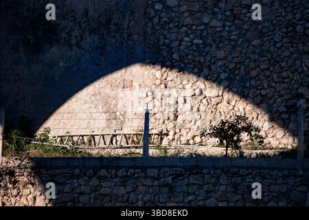 Cultivation terrace in the old town of Villajoyosa Stock Photo