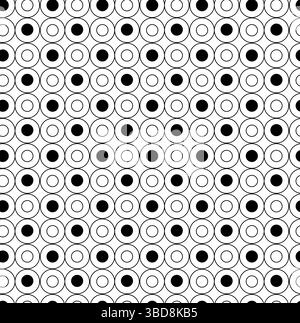 Dot pattern seamless background. Polka dot pattern template Monochrome dotted texture modern seamless Vector graphic line illustration. texture for be Stock Vector