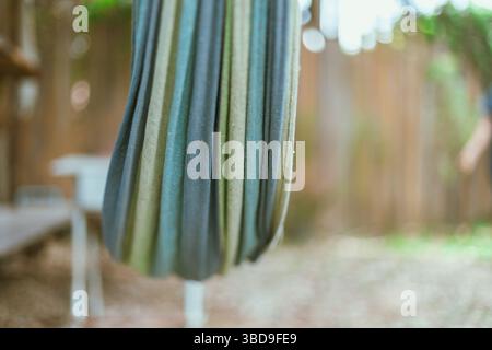 Close up cozy hammock , selective focus Stock Photo