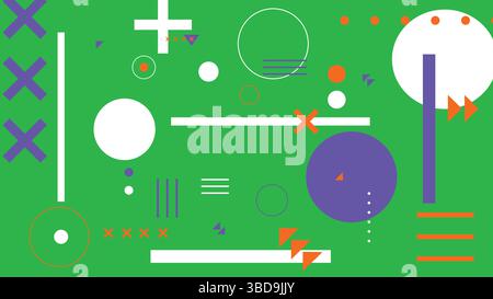 Abstract Green and Purple Geometric Background Stock Vector