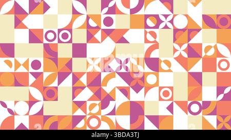 Stylized Retro Tile Art Background Stock Vector