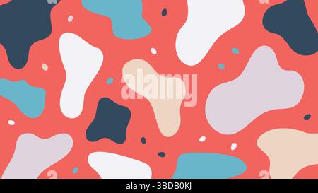 Red colorful abstract splash background Stock Vector