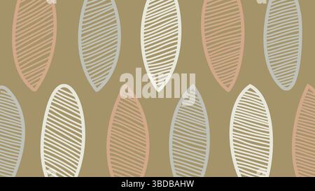 Leaf-Like Vertical Elements in Soft Lines  Stock Vector