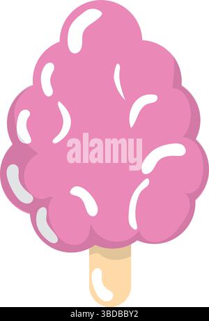 Cute Pink Cotton Candy Vector Cartoon Stock Vector Image & Art - Alamy