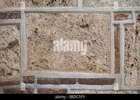 Sandstone wall, background, texture, Kosovo Stock Photo
