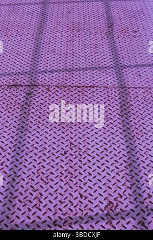Background, violet coloured checker plate Purple background: violet coloured checker plate Stock Photo