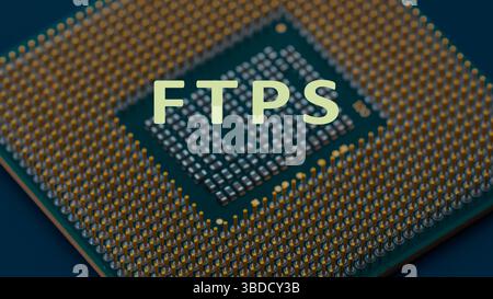 File transfer protocol secure (FTPS). FTPS is an extension of FTP that uses SSL-TLS to encrypt file transfers. Stock Photo