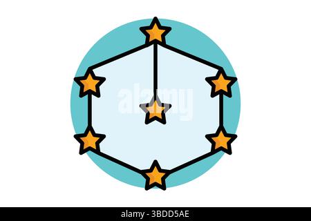 Connection icon. colored outline icon style. icon related to branding. business elements vector illustration Stock Vector