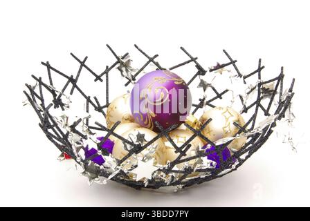 Weihnachtskugel in Schale, christmas ball in bowl Stock Photo