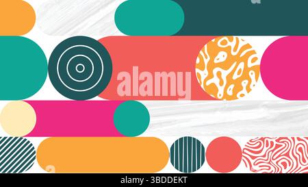 Colorful Geometric Blob Shapes on White Stock Vector