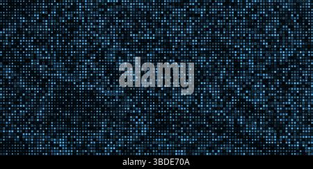 Abstract pixel mosaic digital technology background. Digital data blue squares pattern. Vector illustration. Stock Vector