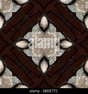 Brown Beige Geometric Vector Pattern Stock Vector