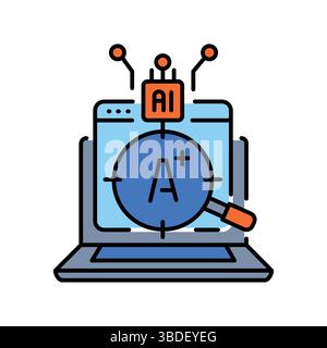 automatic grading assignments black line icon for digital and print projects.  Minimal clean icons for apps and websites. Modern simple icons for UI U Stock Vector