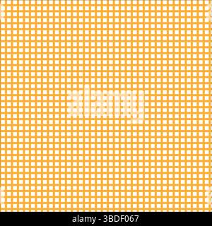 Vibrant Orange and White Checkered Seamless Pattern Background, Modern Abstract Geometric Grid Pattern Design, Bright Minimalist Repeating Orange. Stock Vector