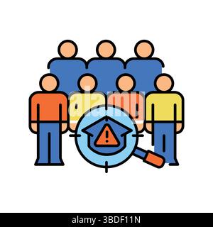 student performance tracking color line icon for digital and print projects.  Minimal clean icons for apps and websites. Modern simple icons for UI UX Stock Vector