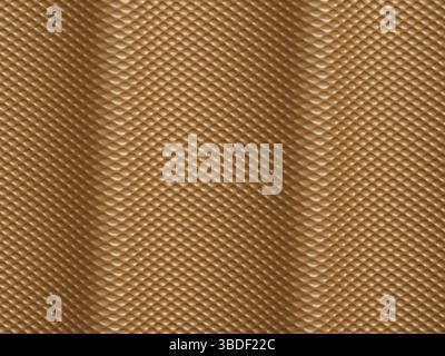 sheet with a raised wavy pattern, texture in shades of golden brown, template, wallpaper, background for projects, space for text Stock Photo