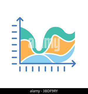 Hyperparameters color flat icon for digital and print projects.  Minimal clean icons for apps and websites. Modern simple icons for UI UX and branding Stock Vector