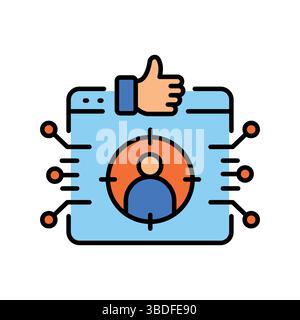 Product recommendation color line icon for digital and print projects.  Minimal clean icons for apps and websites. Modern simple icons for UI UX and b Stock Vector