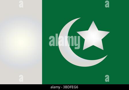 Pakistan Flag Vector illustration wallpaper Stock Vector