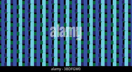 Vibrant Digital Pixel Grid Background with Blue and Green, Abstract Modern CRT TV Screen Effect Seamless Pattern, Colorful Technology. Stock Vector