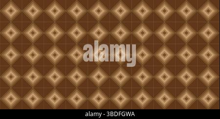 Seamless Geometric Diamond Pattern in Earth Tones, Abstract Modern Rhombus Repeat Background in Brown Hues, Elegant Neutral Design. Stock Vector