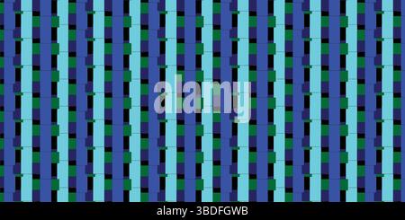 Vibrant Digital Pixel Grid Background with Blue and Green, Abstract Modern CRT TV Screen Effect Seamless Pattern, Colorful Technology Motif. Stock Vector