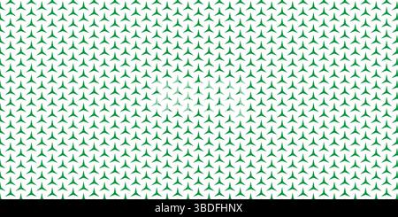 Seamless Green Geometric Triangle Pattern on White, Abstract Modern Christmas Tree Repeat Background, Minimalist Holiday Design: Green Star Motif. Stock Vector