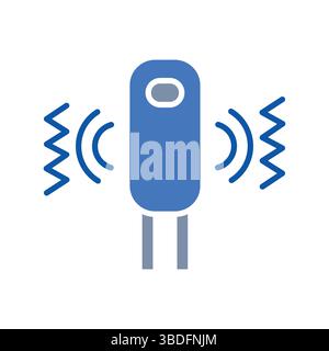 vibration sensor color flat icon for digital and print projects.  Minimal clean icons for apps and websites. Modern simple icons for UI UX and brandin Stock Vector