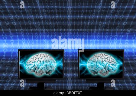 machine learning and deep learning concept Stock Photo