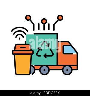 Urban safety management color line icon. Vector isolated element. Editable stroke. Stock Vector