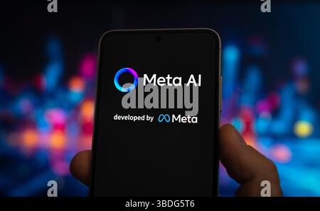 Meta AI - artificial intelligence technology by Meta Platforms Stock Photo