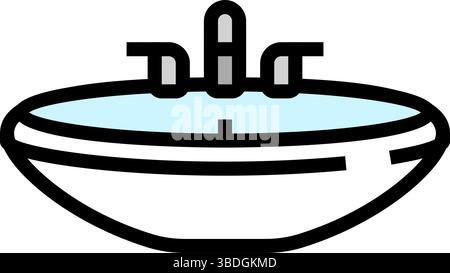 porcelain sink color icon vector illustration Stock Vector Image & Art ...