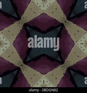 Purple Blue Kaleidoscope Vector Design Stock Vector