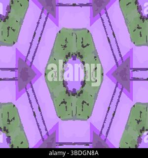 Purple Green Geometric Vector Pattern Stock Vector