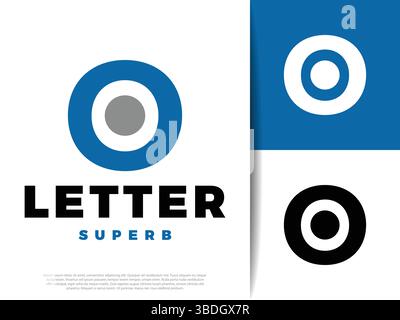 Initial Letter O Icon Illustration Design Stock Vector