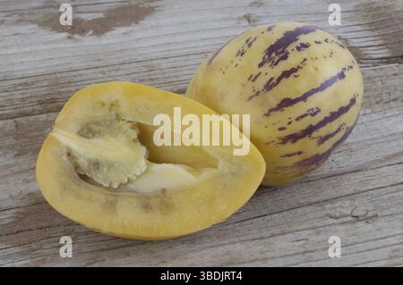 Pepino dulce (Solanum muricatum) is common in Peruvian markets Stock