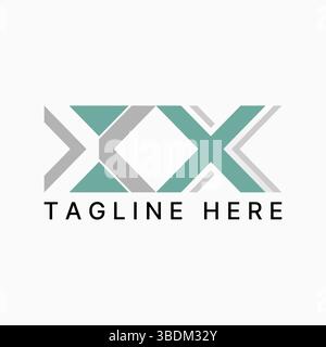 Logo design graphic concept creative premium vector stock image top sell initial X negative space 3D shadow reflect perspective art geometric infinity Stock Vector