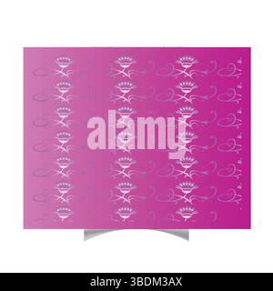 Elegant pink floral pattern design with decorative elements and delicate gradient background suitable for various applications Stock Vector