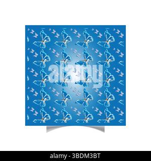 Elegant blue butterflies in a seamless repeating pattern for decorative backgrounds and designs Stock Vector