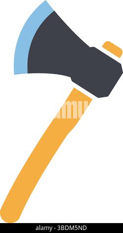 Silhouette of an Axe – Minimalist Symbol of Strength and Utility Stock Vector