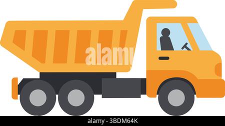 Silhouette of a Dump Truck Stock Vector