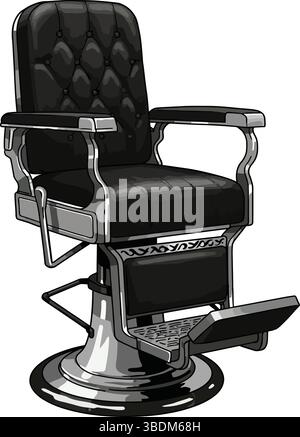 Classic Barber Chair Illustration Stock Vector