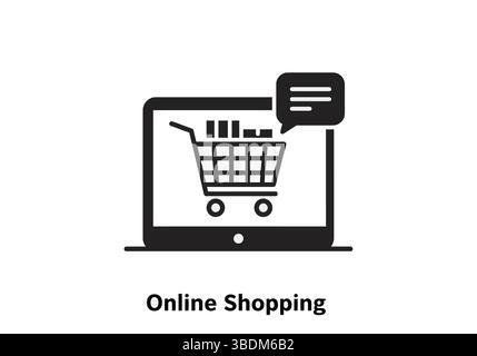Online Shopping Icon Stock Vector