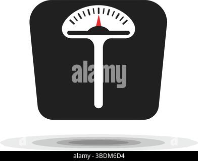 Analog Weighing Scale Icon Stock Vector