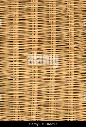 Woven wicker basket weave pattern detail background texture Stock Photo