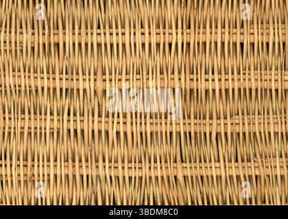 Woven wicker basket weave pattern detail background texture Stock Photo