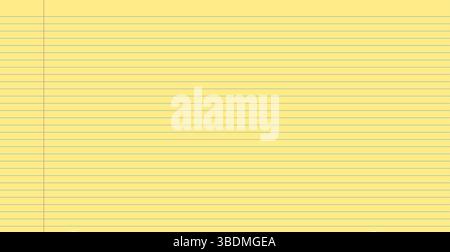 Legal pad lined paper. Notebook paper background blank. Office supply and school sheets. Student or business template for memo and notes. Empty docume Stock Vector