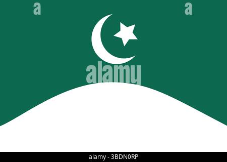 Pakistan Independence Day Background Vector Illustration in Green and White Theme Stock Vector