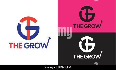 GT Later Logo Design Template Vector – Modern Branding Illustration Stock Vector
